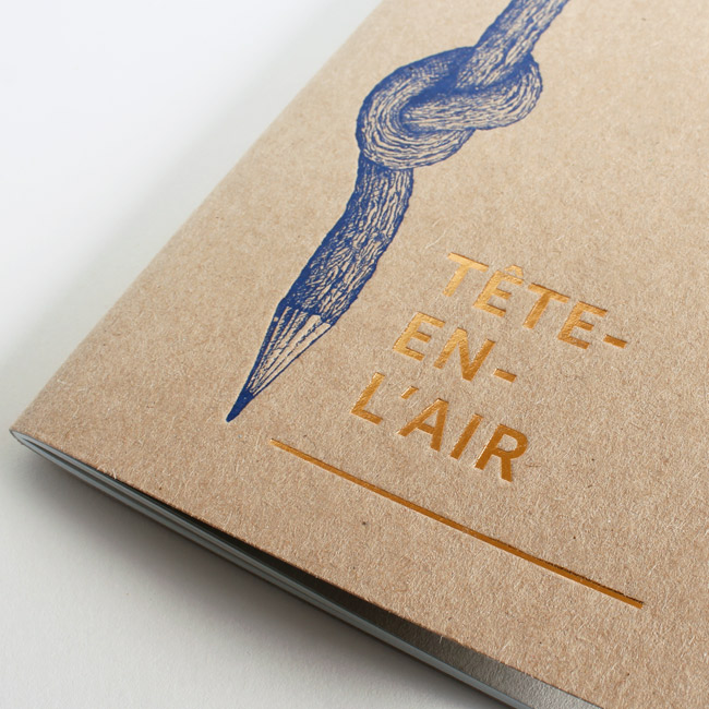 Carnet de dessin couverture letterpress, reliure à couture apparente –  Letterpress de Paris